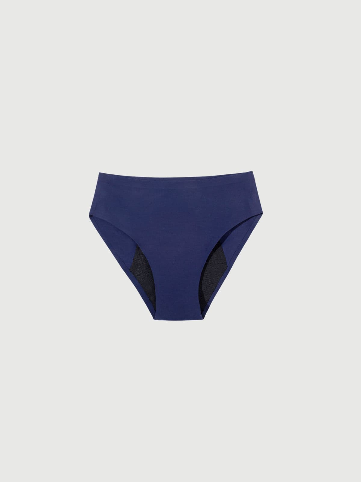 Inkontinenz-Slip in Marineblau, Produktansicht mit sichtbarem Saugkern