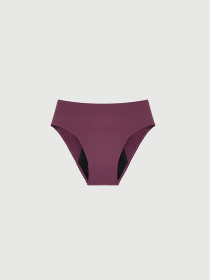 Inkontinenz-Slip in Bordeaux, Produktansicht mit sichtbarem Saugkern