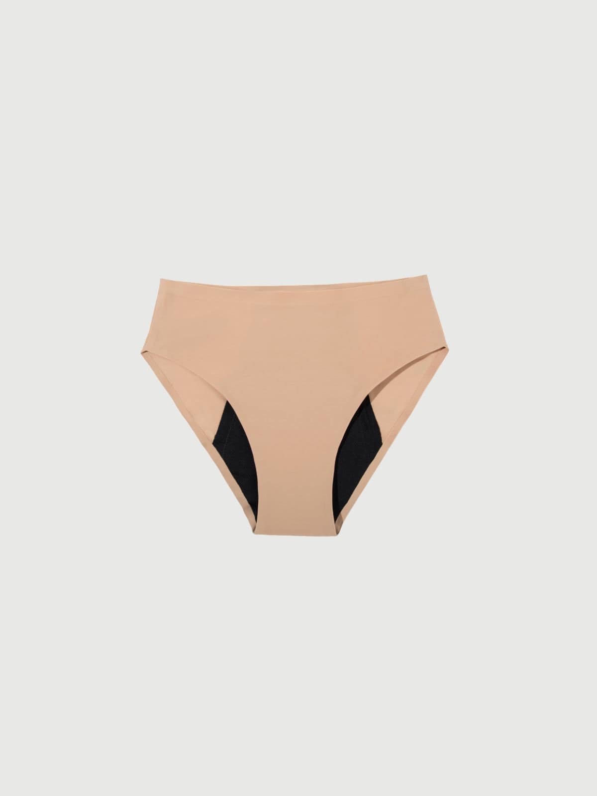Inkontinenz-Slip in Beige, Produktansicht mit sichtbarem Saugkern