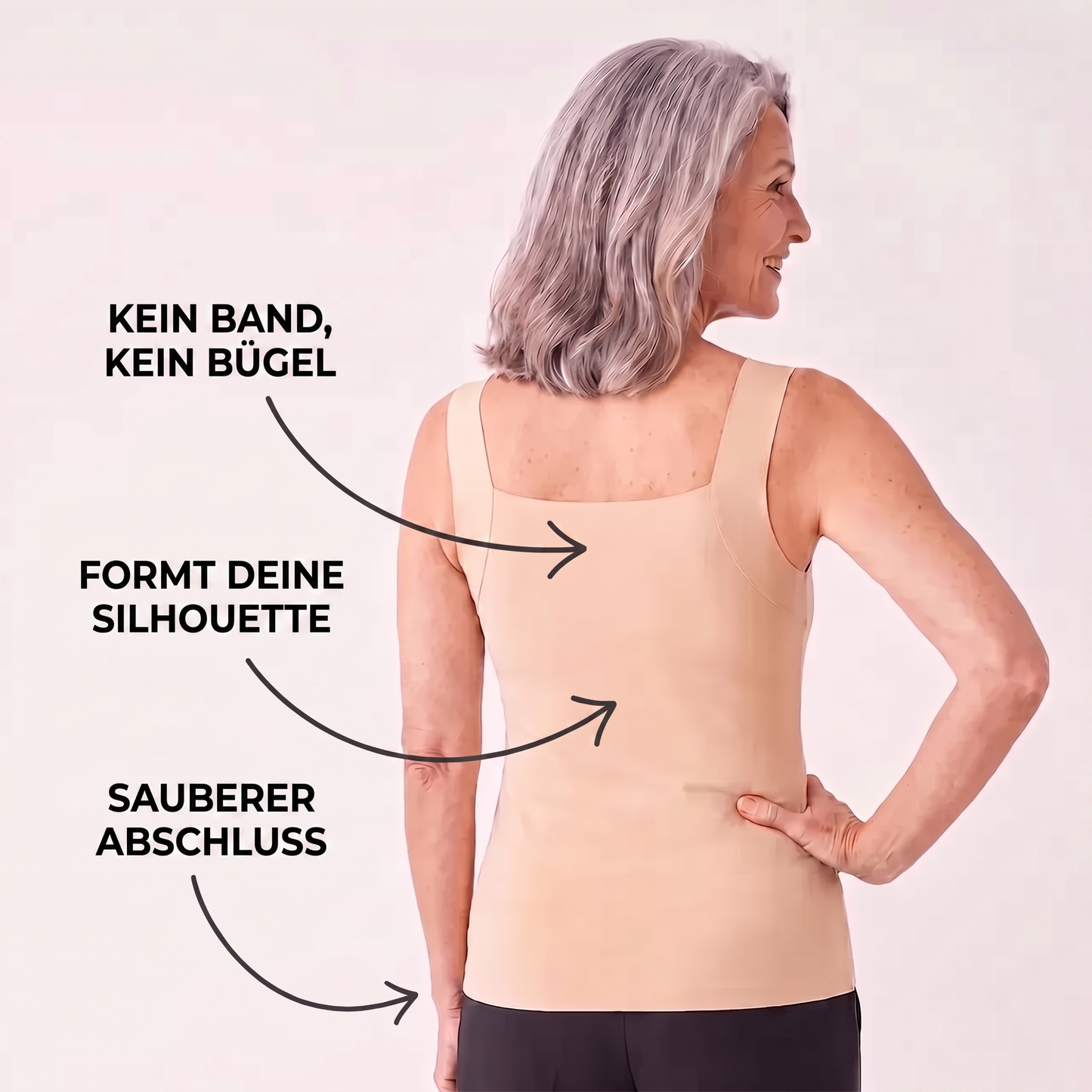 Träger-Top mit integriertem BH – ohne Bügel, ohne Unterbrustband