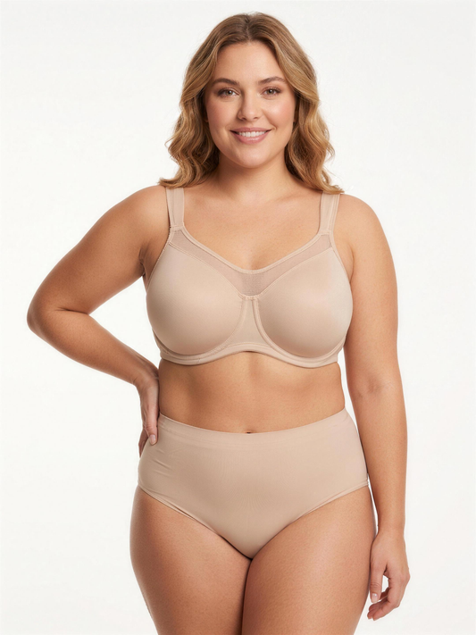 Minimizer-BH mit Kühleffekt in Beige, Full Coverage, Frontansicht